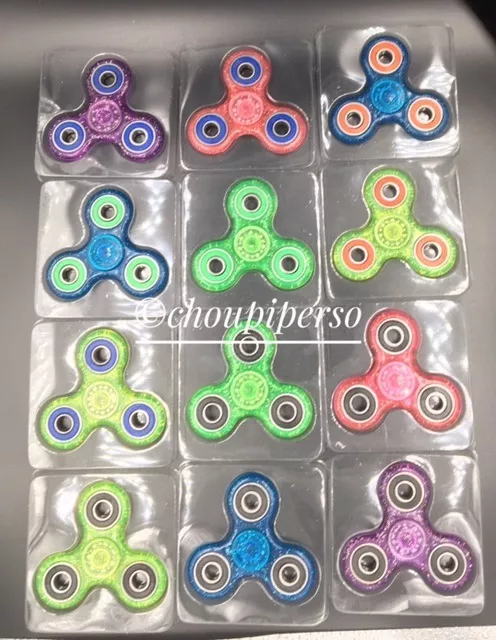 ☆☆  Modele Transparent A Paillettes  Hand Fidget Spinner Toupie A Main Jouet  ☆