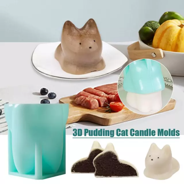 Cat Milk Pudding Silicone Mold Jelly Bowl Cake White Cold Ice Powder D4K3 2