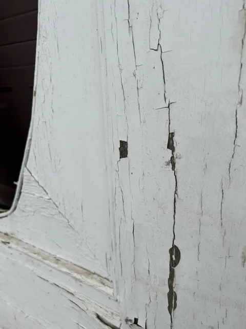 Antique Vintage Carved Wood Entry Door 14