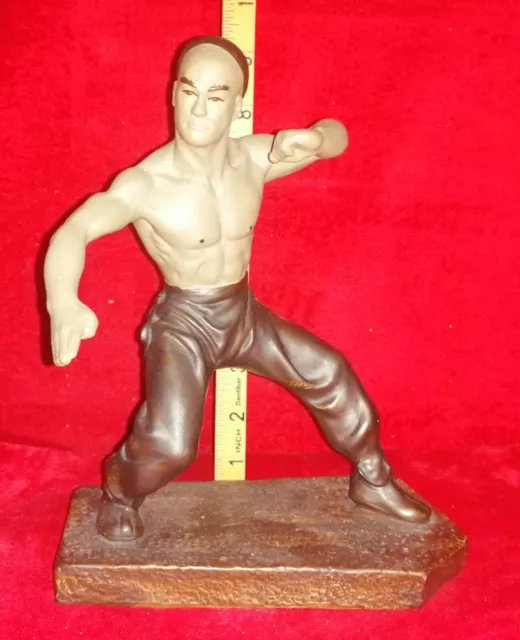 vintage shiwan pottery clay mudman chinese kung fu martial arts figures 2