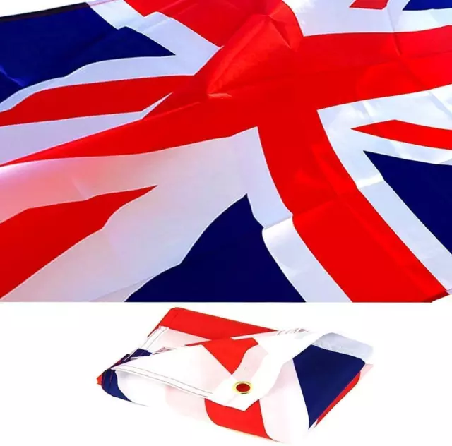 Union Jack Flag Large 5x3FTKing Coronation Party Decorations Supplies UK 3Pk 3