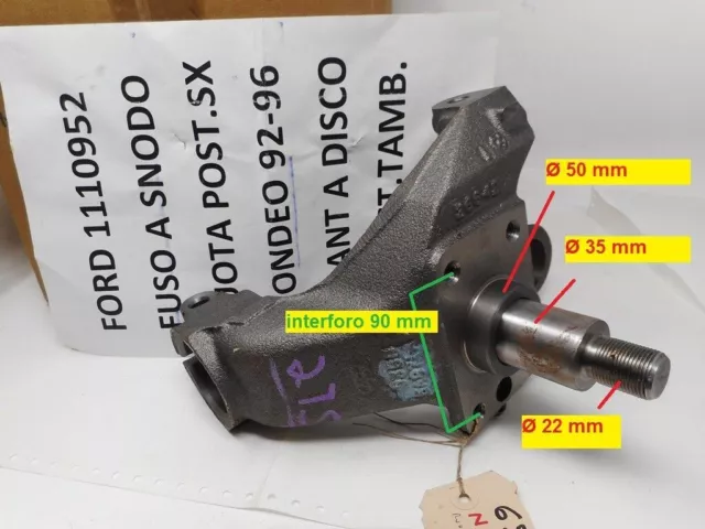 Fusée d'essieu roue arrière SX gauche FORD Mondeo 4/5 portes de 11/1992 à...