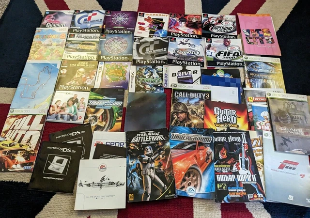 Playstation Ps1 ps2 Wii Gameboy 360 DS Manual Only Bundle Job Lot
