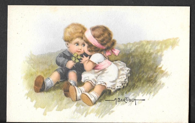 RARA CARTOLINA BAMBINI FIRMATA BERTIGLIA serie 150