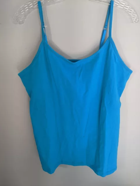 Brand New Hanes Womens Live Love Color Scoop Neck Tank Process Blue Size X-Large