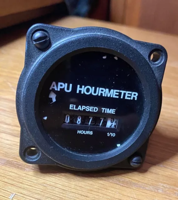 APU Hourmeter 12-24 VDC. Datcom Instrument Co. P/N6558-01. Works, but?