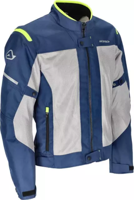 Veste Blouson Été Homme Acerbis Ramsey Ventilé 2 Bleu Gris TG XXXL