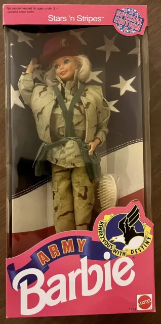 Army Desert Storm Barbie 1992 Stars & Stripes Mattel New NRFB
