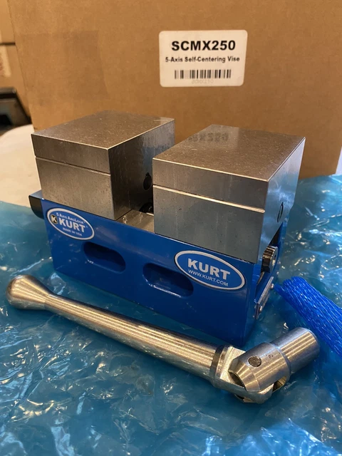 Kurt MaxLock Self Centering 5-Axis CNC Vise SCMX250