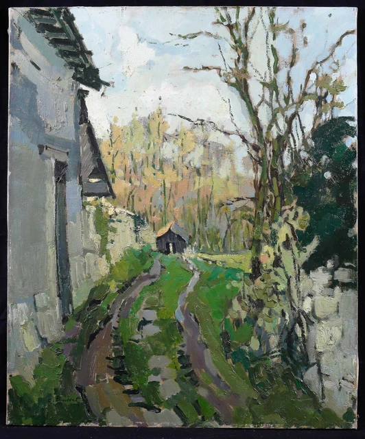 Claude JOUSSET (1935) Paysage Gascourt ? Paris Londres Normandie Lucien Terny