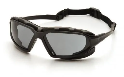 Pyramex Highlander XP Safety Glasses Black & Gray Frame Gray Anti-Fog Lens