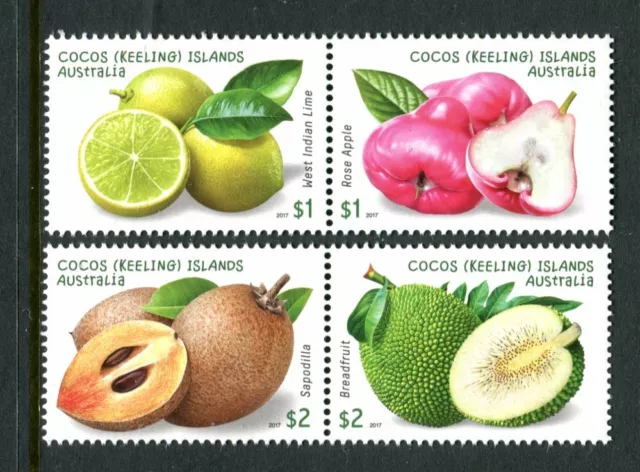 2017 Garden Fruits of Cocos Island - MUH Set of 4 Stamps