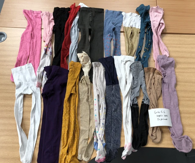 Ragazze età 5-6 anni enorme pacchetto di collant Next TU primark festa scintillante 21 paia