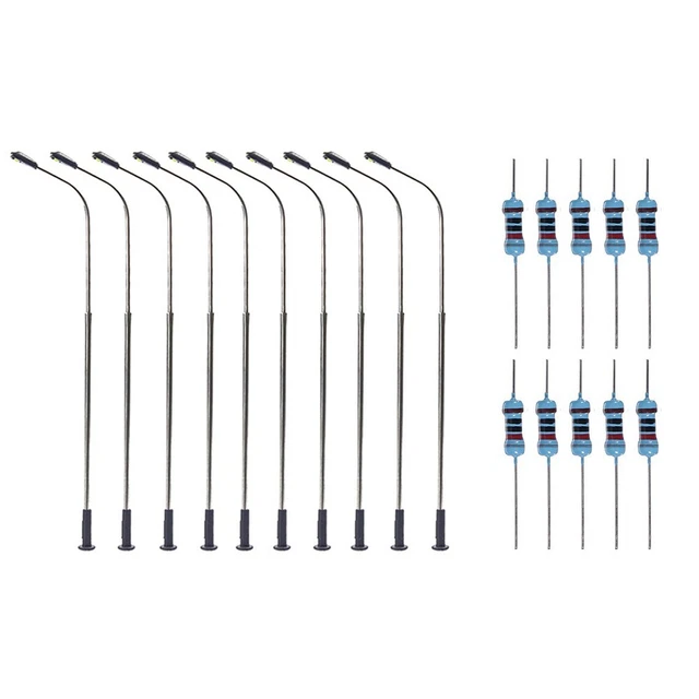 Lot De 5 Projecteurs LED Échelle HO Pour Maquettes De Train - Éclairage Miniature Avec Fils Et Résistances