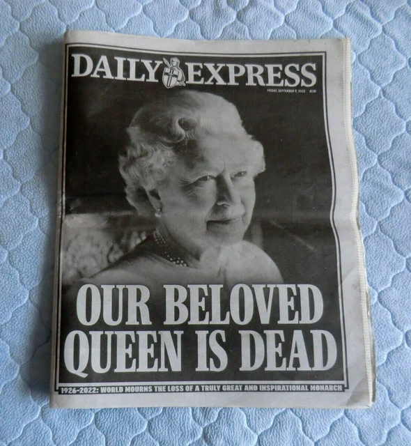 DEATH QUEEN ELIZABETH II Daily Express William UK 16 September 16th