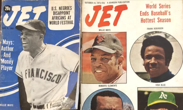 Willie Mays San Francisco Giants 1966, 1971 JET Magazine Lot of 2