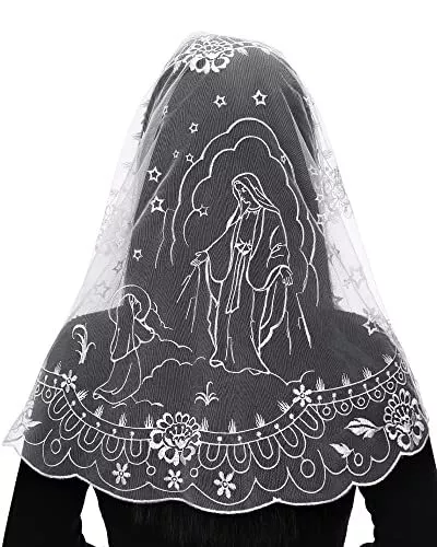 Bozidol Catholic Mantilla Chapel Veil Spanish Religious Prayer Veil Lace Chur...