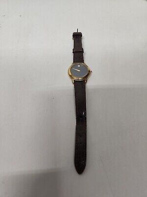 Movado Womens Gold Museum Wrist Watch 87-E4-0814 Vintage needs new battery