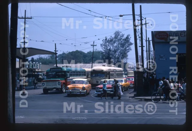 Original Slide Streetcar STE Mexico City PCC 2243 Street Scene In 1970