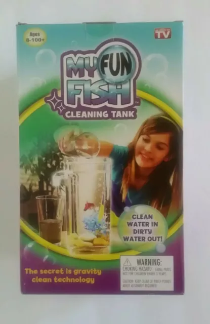 My Fun Fish Tank, 4 3/4 x 6 x 10-Inch Aquarium Self-Cleaning Plastic Betta Gifts 2