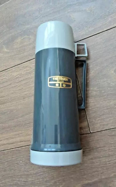 Vintage Thermos Royal Blue 100F Filler/ 1 Liter Cup Vacuum Flask