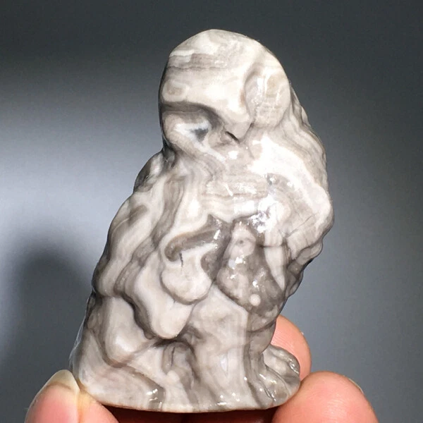 94g Natural Crystal.Picasso stone.Hand-carved. Exquisite owl.healing.gift29