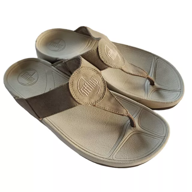 Fitflop Womens 8 39 Oasis Flip Flop Sandals Wobble Board Thong Wedge Slip On