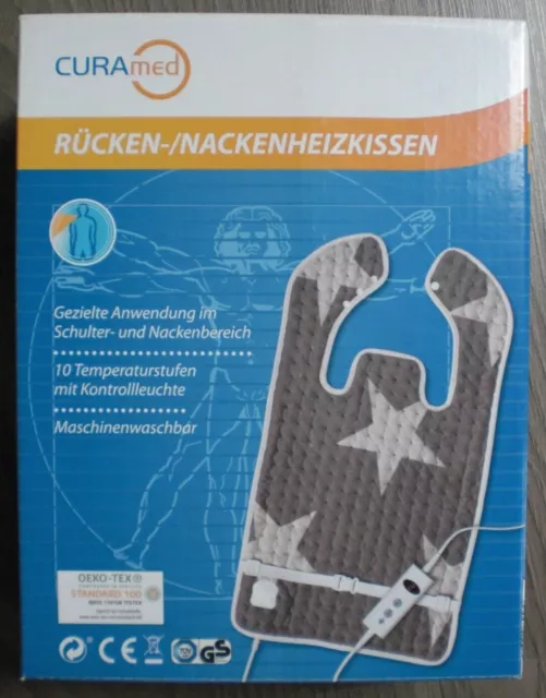 CURAmed Rückenheizkissen Nackenheizkissen 10 Temperaturstufen NEU & OVP