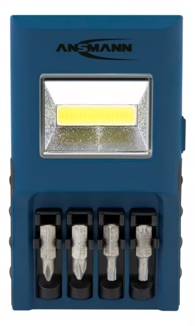ANSMANN LED Werkstattlampe 200 Lumen inkl. 4 Bits - Arbeits-Leuchte/Lampe