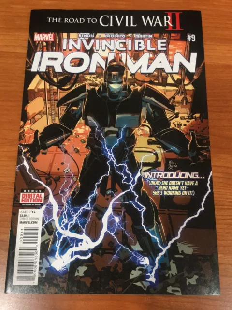 INVINCIBLE IRON MAN #9, NM, 1st Print, 1st Full App RIRI WILLIAMS! Disney+ Hype!