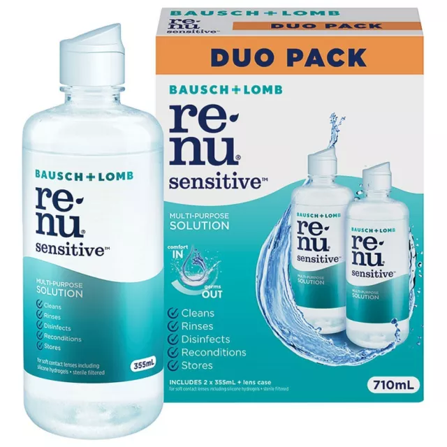 Bausch + Lomb Renu Sensitive Multi-purpose Solution Duo Pack 710mL Bausch & Lomb