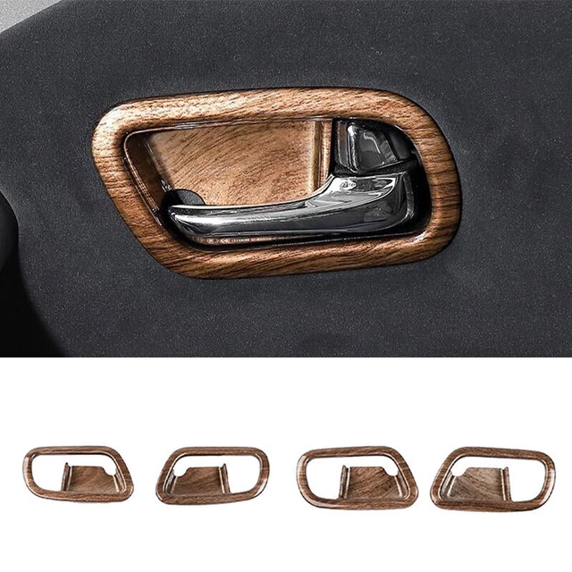 Wood Grain Inner Door Bowl Cover Trim 4pcs Fit For Nissan Armada Y62 2017-2020
