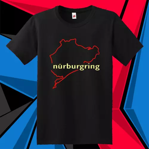 NEW NURBURGRING German Race Men's Black T SHIRT Size S to 5XL