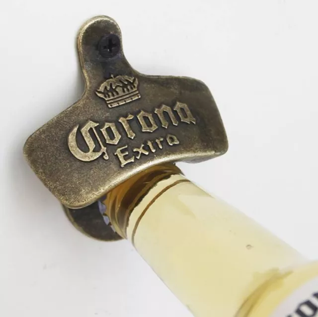 Corona Wall Mount Bottle Opener. Beer Frothy Mancave Bar  Accessory