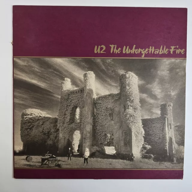 U2 Unforgettable Fire Vinyl 12" LP Record Island 1984 VG+/G+