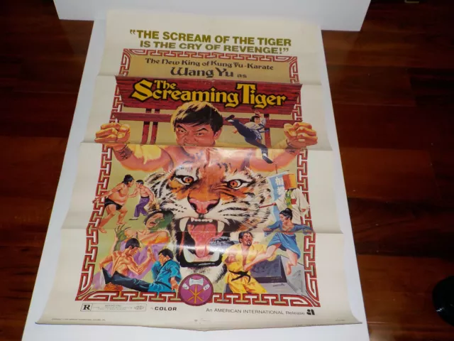 The Screaming Tiger 1sh movie poster 27x41  MARTIAL ARTS Yu Wang LUNG CHIEN 73