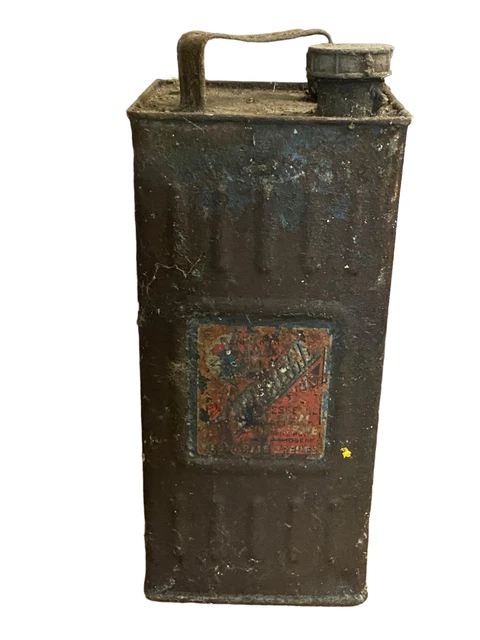 Ancien Bidon D Huile Produit Industriel Usine Garage