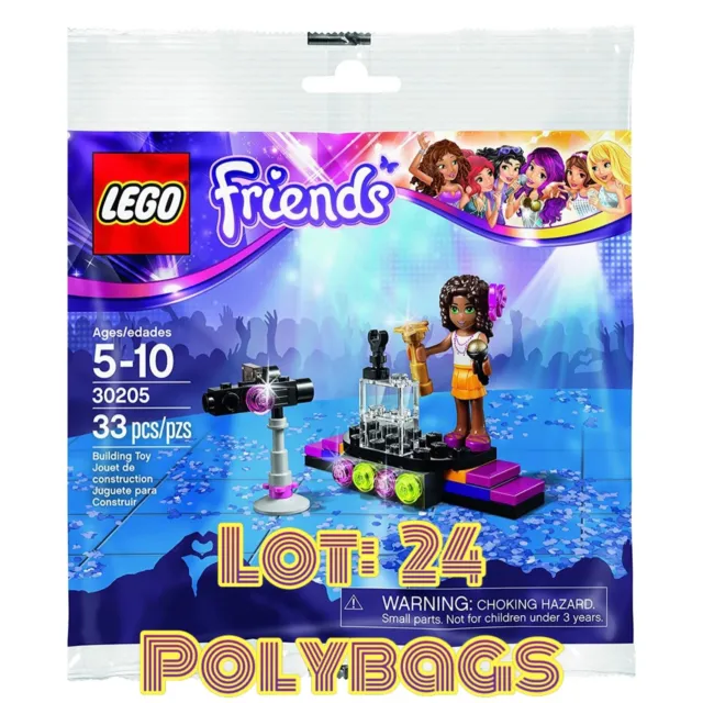(Lot: 24 Polybags) LEGO Friends 30205 Andrea Pop Star Red Carpet Party Favors
