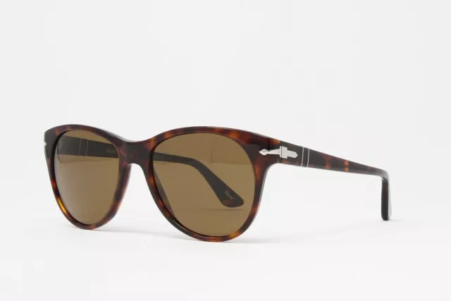 Persol Men's Polarized Sunglasses PO3134S 2457 Havana Brown 54mm Brown Lens NEW!