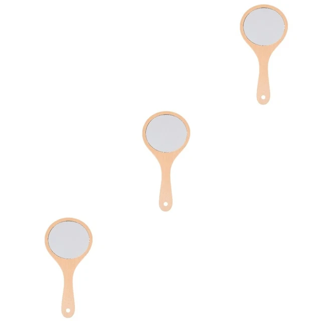 Lot de 14 miroirs en bois de sirène avec poignée - Pour enfants - Décoration d'anniversaire - En bois inachevé - Pour garçons et filles