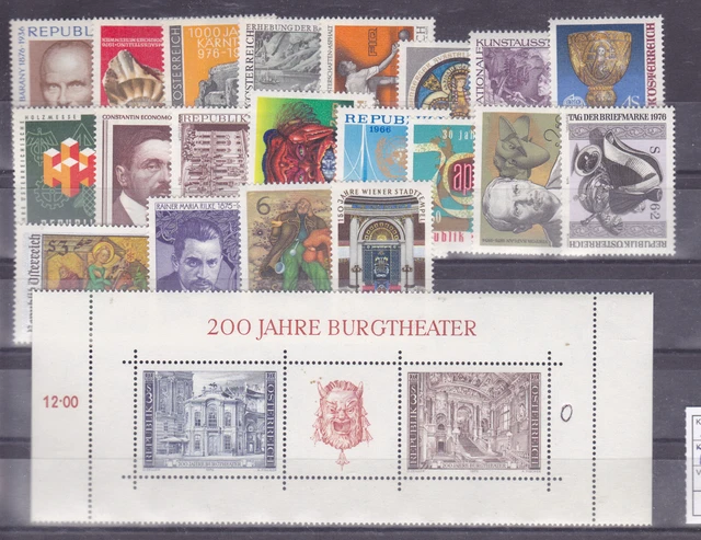 Österreich  Lot aus dem Jahr 1976  postfrisch siehe  Scan