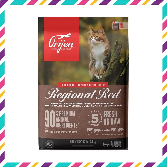 ORIJEN Regional Red Grain-Free Dry Cat Food 12 Lbs