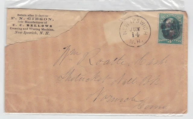 TurtlesTradingPost- New Hampshire Ipswich, NH 1890s- Creasing Machine Mfgr Co CC