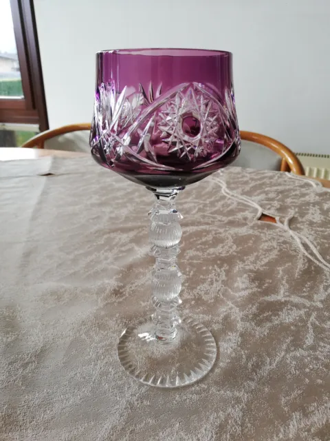 Weinglas Römer Kristall Rot Höhe 20 cm Durchmesser 7,5 cm