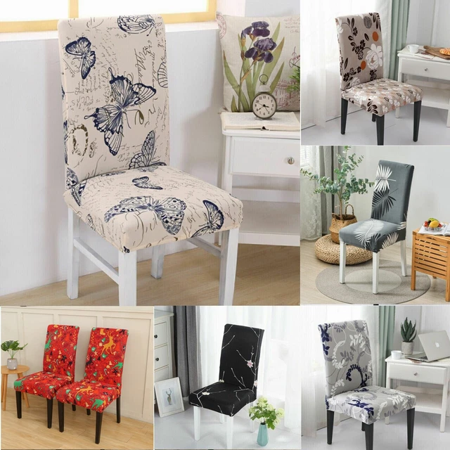 Stretch Dining Chair Covers Slipcover Spandex Christmas Cover 4/6/8PCs Removable