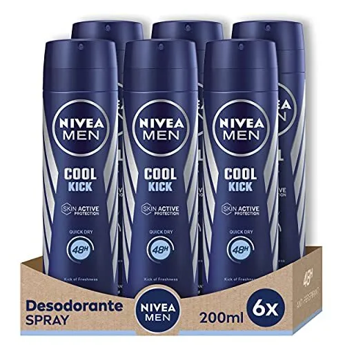 NIVEA Men NIVEA Spray Cool Kick Men – 200 ML – 6 unités