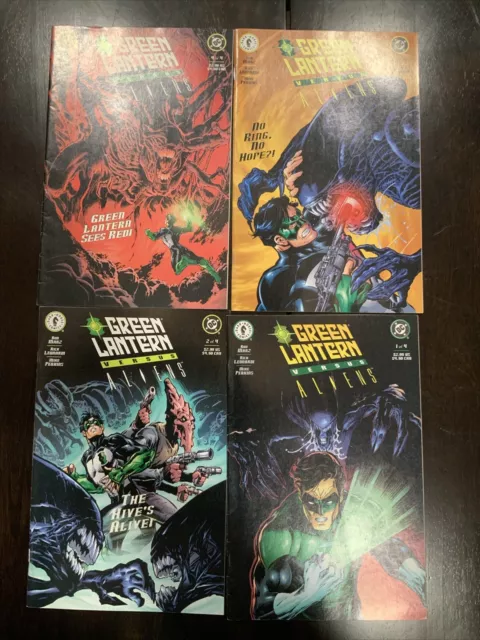 GREEN LANTERN VERSUS ALIENS # 1 - 4 COMPLETE MINI SERIES DC 2000 DC Dark Horse