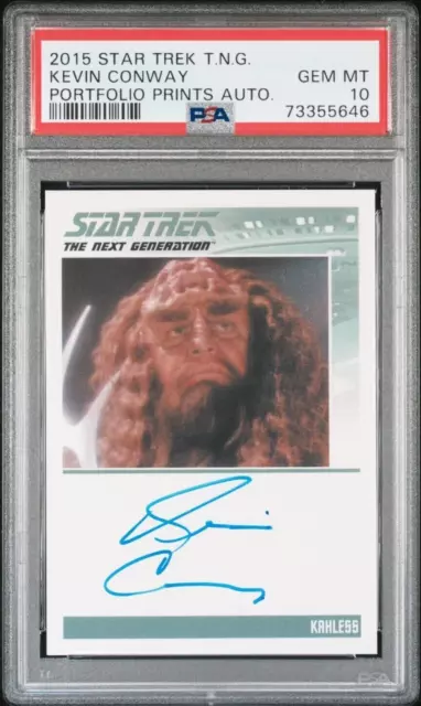 2015 Star Trek Nect Generation Portfolio Prints Auto Kevin Conway Low Pop Psa 10