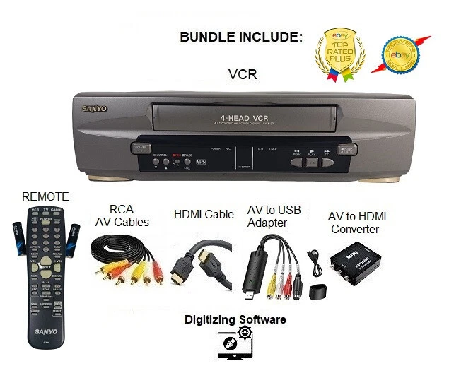 SANYO VCR VHS Transfer VHS to Digital File/DVD By USB Capture Adapter