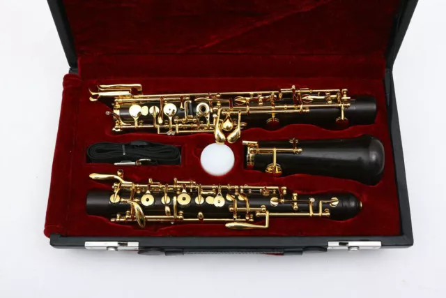 Professional Oboe Ebony wood C key left F Forked-F resonance key Gold-plated key